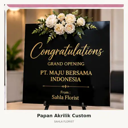 Papan Bunga Akrilik Kiic Karawang